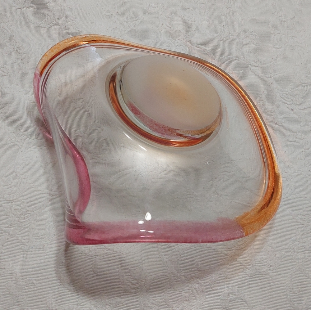 murano art glass Decorative, Pink,orange, Excellent Condition.heavy glass. - Picture 4 of 7